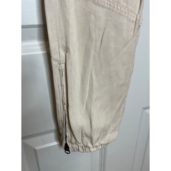 Revolve x Pam & Gela NEW Paperbag Waist Pant Jogger Wheat Color Size P Or XS - Picture 5 of 10